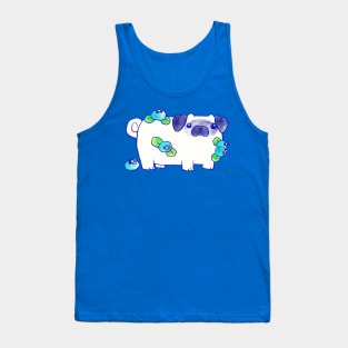 Blueberry Pug Watercolor Tank Top